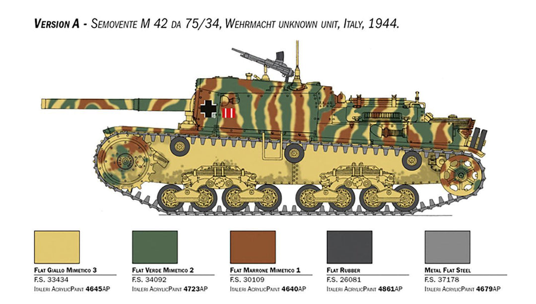1/35 WW.II イタリア軍 自走砲 セモベンテ M42 da 75/34