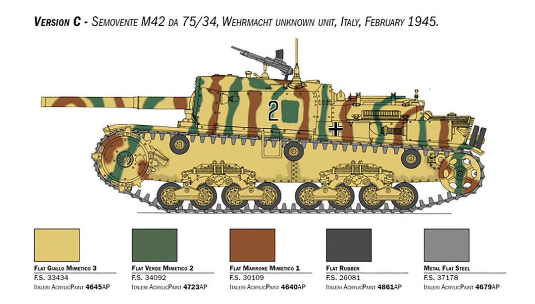 1/35 WW.II イタリア軍 自走砲 セモベンテ M42 da 75/34