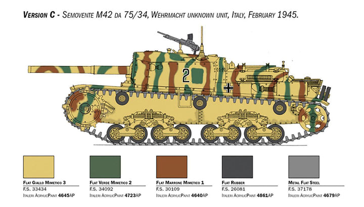 1/35 WW.II イタリア軍 自走砲 セモベンテ M42 da 75/34