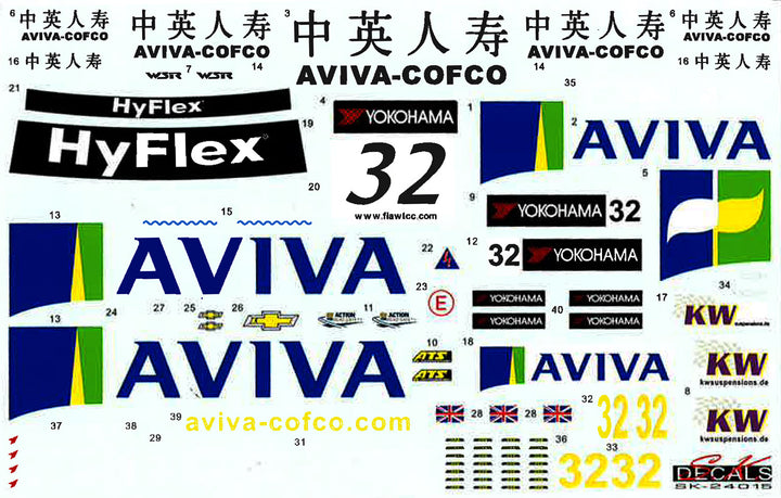 1/24 シボレー クルーズ1.6T 2013 WTCC チャンピオン WTCC 2012 上海GP #32 デカール付属