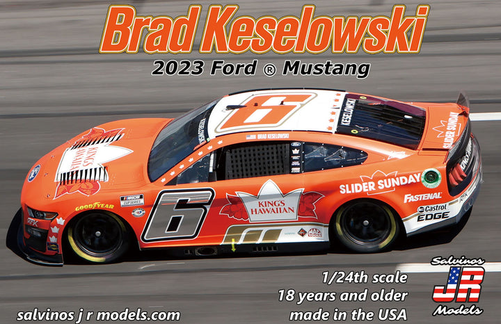 1/24 ブラッド・ケセロウスキー #6 RFKレーシング キングスハワイ フォード マスタング NASCAR 2023