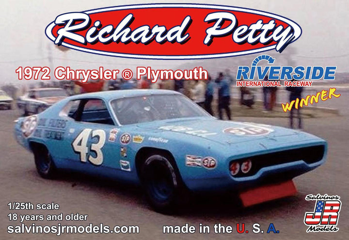 1/25 "リチャード・ペティ" #43 プリムス クライスラー 1972 リバーサイド・インターナショナル・レースウェイ ウィナー