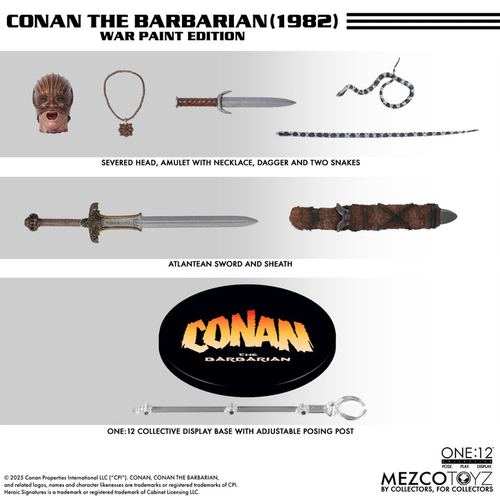 ワン12コレクティブ/ コナン・ザ・グレート アクションフィギュア ウォーペイント エディション 1/12スケール