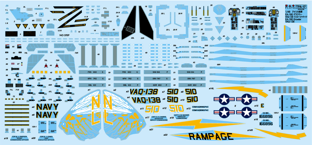 1/48 アメリカ海軍 電子戦機 EA-18G グラウラー VAQ-138 イエロージャケッツ