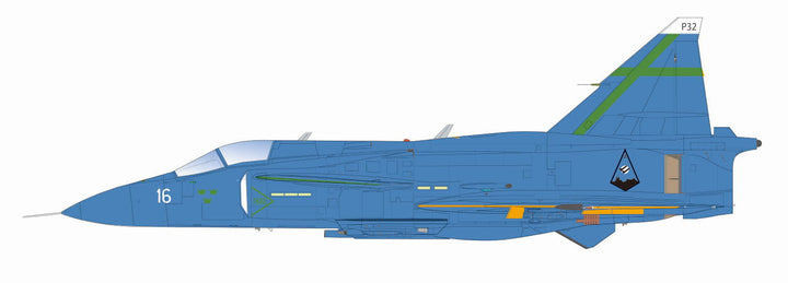1/48 スウェーデン空軍 JA37 ヤクトビゲン "ブルーピーター" スウェーデン空軍75周年記念塗装機