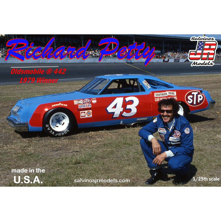 Salvinos JR Models(サルビノス J・R モデル) NASCAR 1979 デイトナ500ウイナー オールズモビル442 #43 "リチャード・ペティ" 1/25スケール 未塗装組立キット