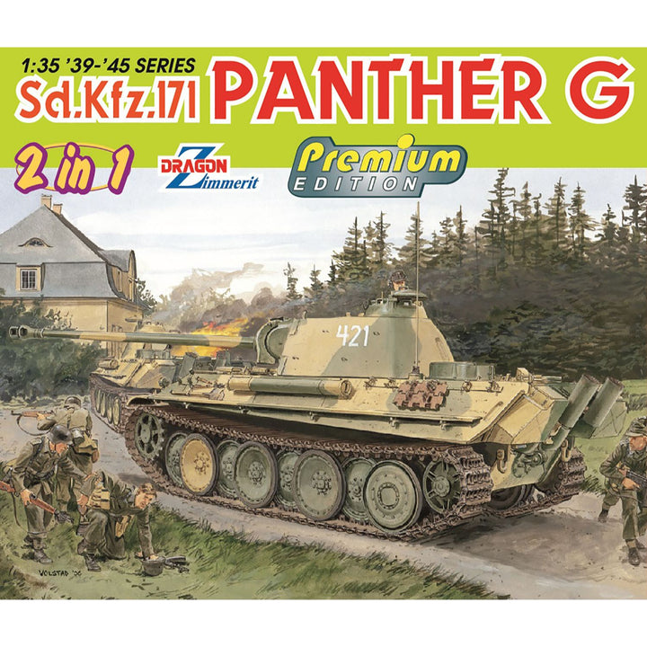 DRAGON(ドラゴン) WW.II ドイツ軍 Sd.Kfz.171 パンターG型 2in1 マジックトラック&アルミ砲身付属 1/35スケール 未塗装組立キット