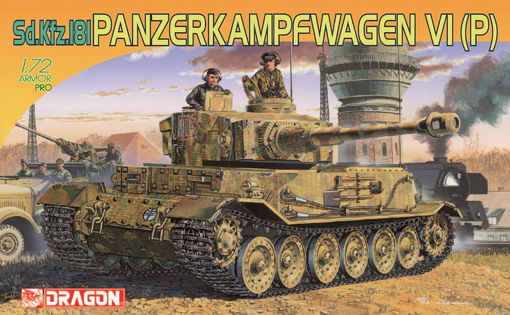 DRAGON(ドラゴン) WW.II ドイツ軍 Sd.Kfz.181 Pz.Kpfw.VI(P) ポルシェティーガー 1/72スケール 未塗装組立キット