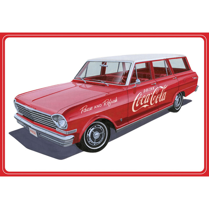 AMT(エーエムティー) 1963 シェビーII ステーションワゴン ”コカ・コーラ” ボトルケース付属 1/25スケール 未塗装組立キット