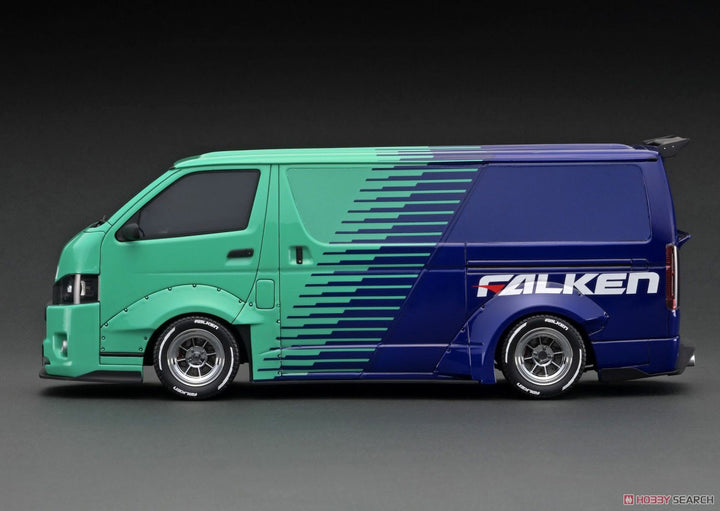 T･S･D WORKS HIACE Green/Blue (1/18 Scale)