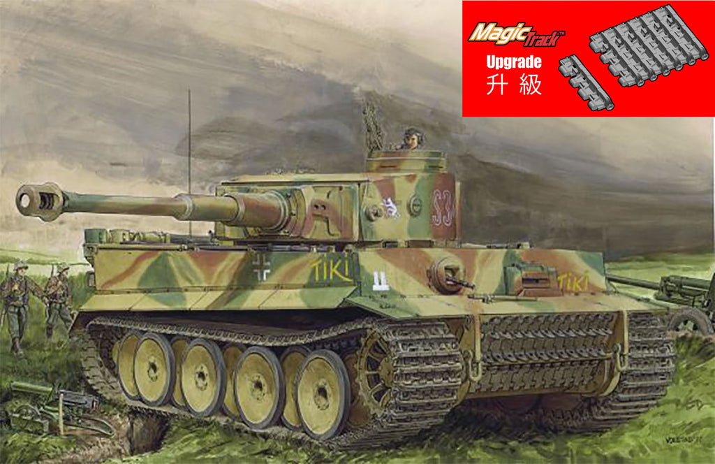 DRAGON(ドラゴン) WW.II ドイツ軍 ティーガーI 初期生産型 ダス・ライヒ師団「TiKi」(ハリコフの戦い) マジックトラック付属 1/35スケール 未塗装組立キット