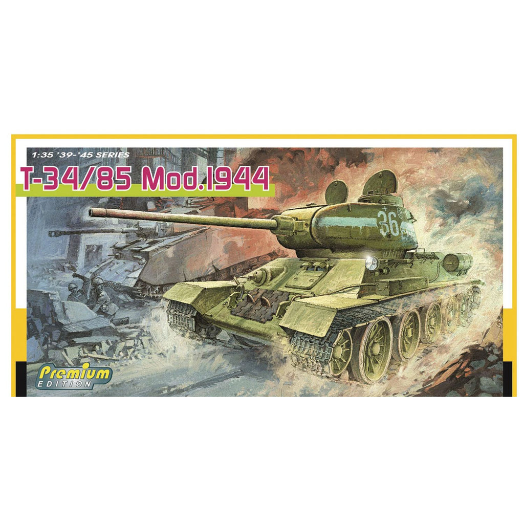 DRAGON(ドラゴン) WW.II ソビエト軍 T-34/85 Mod.1944 マジックトラック付属 1/35スケール 未塗装組立キット
