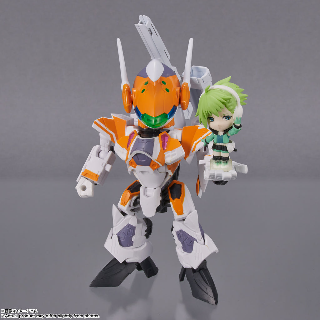 VF-31E ジークフリード(チャック・マスタング機) with レイナ・プラウラー TINY SESSION 塗装済み可動フィギュア