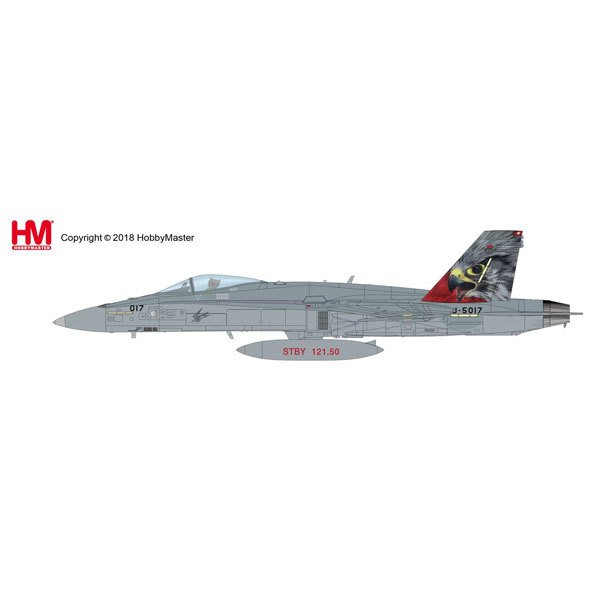 HOBBYMASTER(ホビーマスター) Ｆ／Ａ－１８Ｃ　スイス空軍　第１７飛行隊　２０１８ 1/72スケール 塗装済みスケール模型完成品