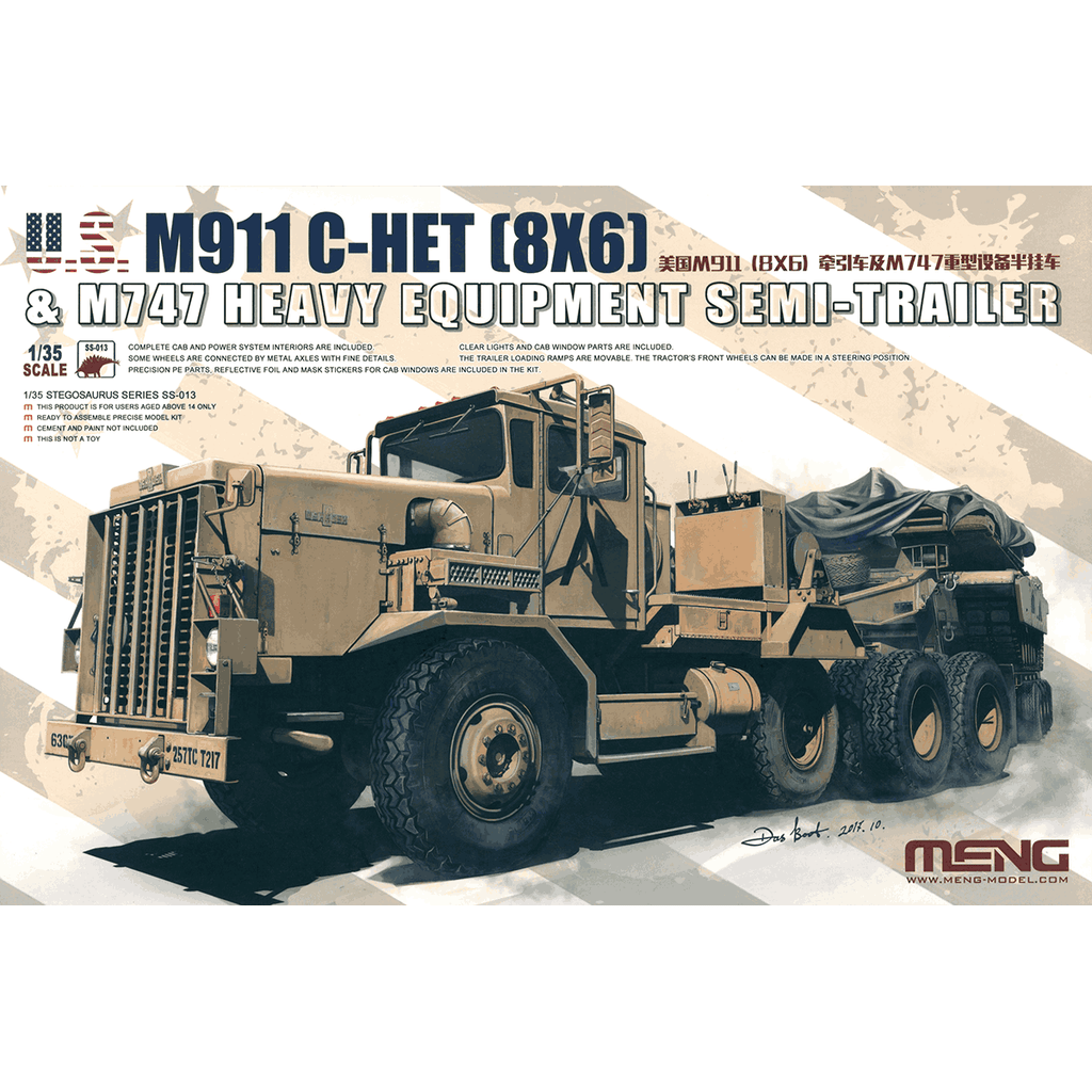 MENG MODEL(モンモデル) SS-013 1/35 M911(8X6)戦車運搬トラック＆M747トレーラーセット組立キット