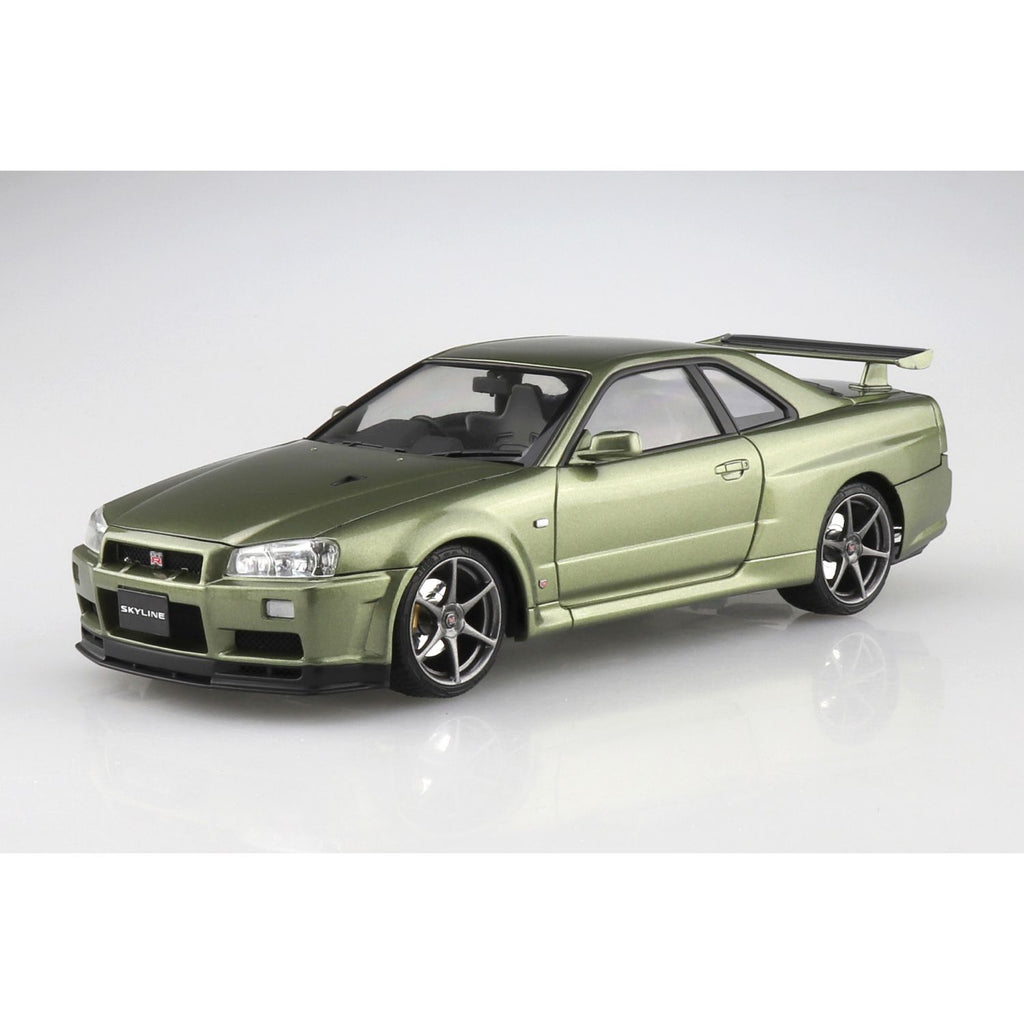 青島文化教材社(AOSHIMA) ニッサン BNR34 スカイライン GT-R V・spec Ⅱ Nur '00　ミレニアムジェイド プリペイントモデル 1/24スケール 塗装済み組立キット