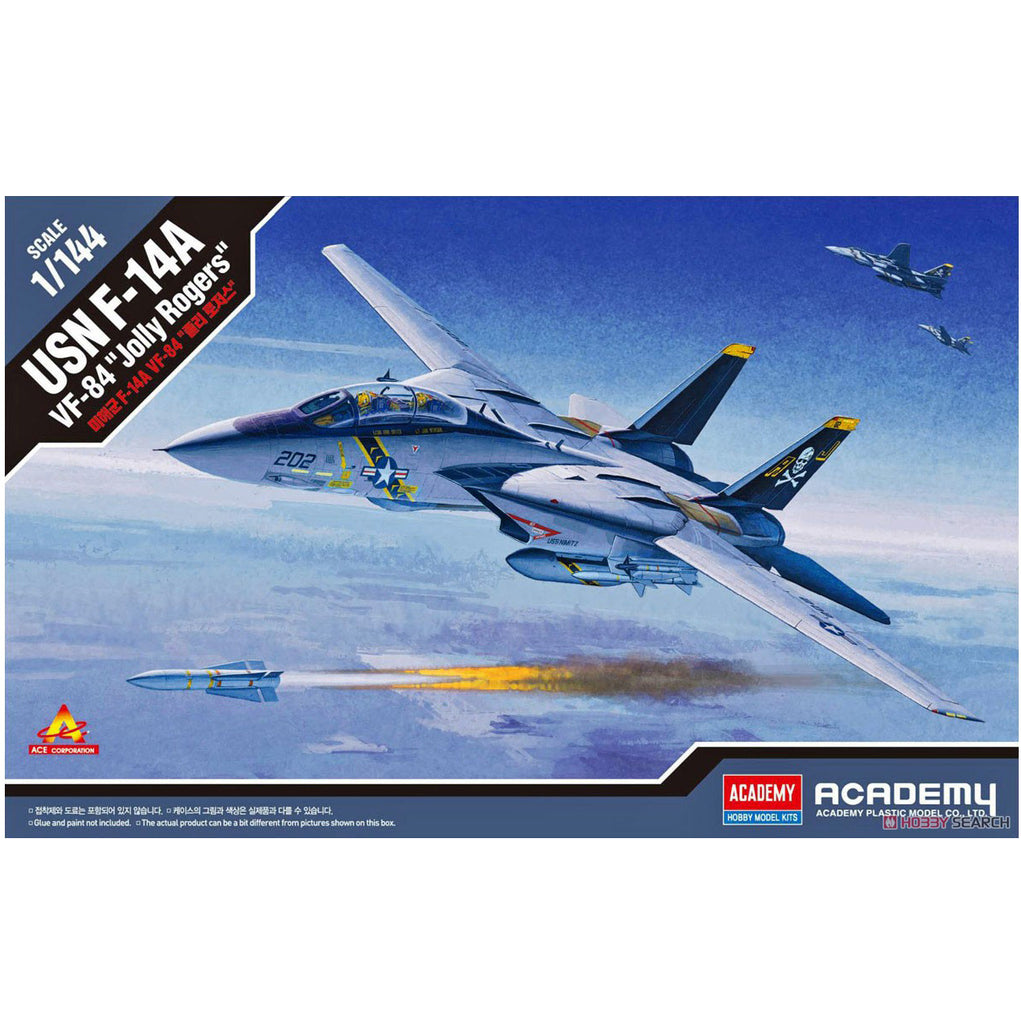 ACADEMY（アカデミー）  F-14A トムキャット "VF-84 ジョリー・ロジャース" 1/144スケール 未塗装組立キット