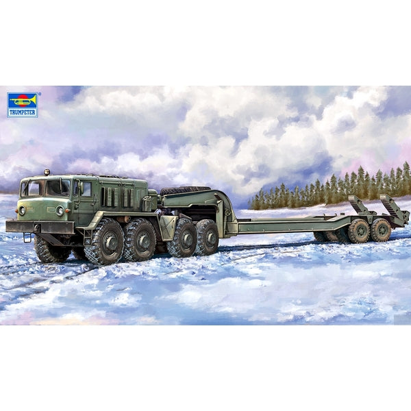 TRUMPETER（トランペッター） 1/72 MAZ-537Gトラクター&ChMZAP 5247Gセミ・トレーラー 1/72スケール 塗装済みプラモデル