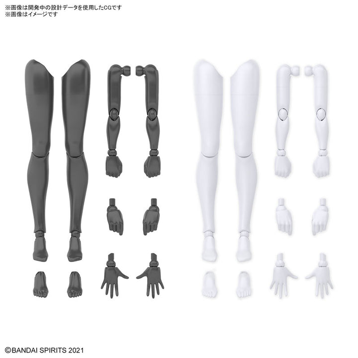 30MS オプションボディパーツ アームパーツ&レッグパーツ[ホワイト/ブラック]