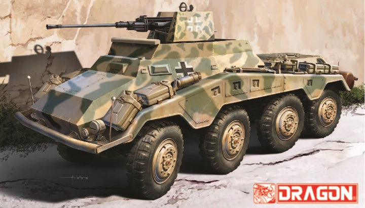 DRAGON（ドラゴン） WW.II ドイツ軍 Sd.Kfz.234/4 シュヴェーベラフェッテ 2cm対空砲搭載型 8輪重装甲車 1/35スケール 未塗装組立キット